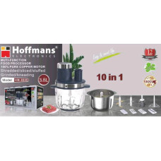 Металевий подрібнювач Hoffmans 10in1 3.8L 1800W